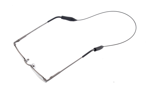 Cordoncino nero reggi occhiali con terminale in silicone 36.5cm